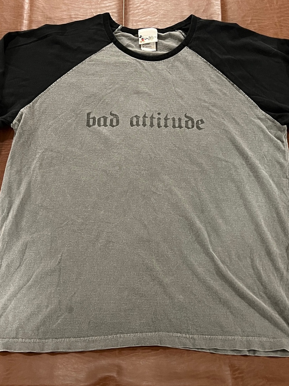 Disney Men’s Grumpy Dwarf Bad Attitude Raglan Shirt - Size XL